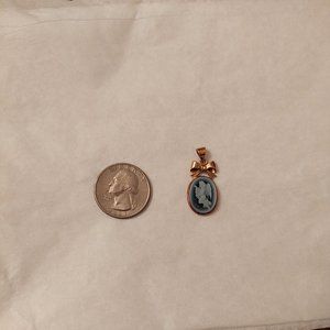 Blue Agate Angel Cameo